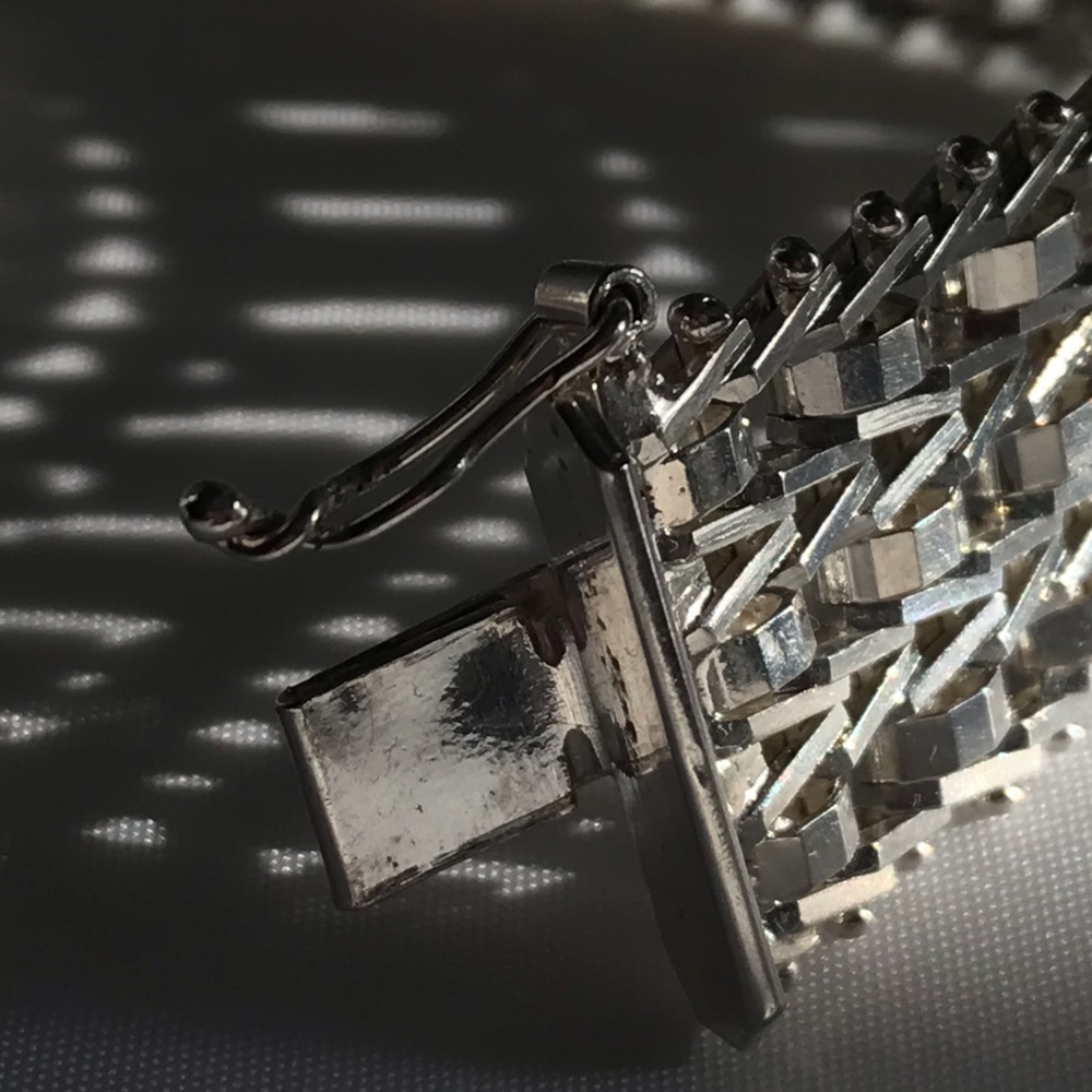 Milor Sterling Diamond-Cut Woven Link Bracelet - Picture 3 of 11